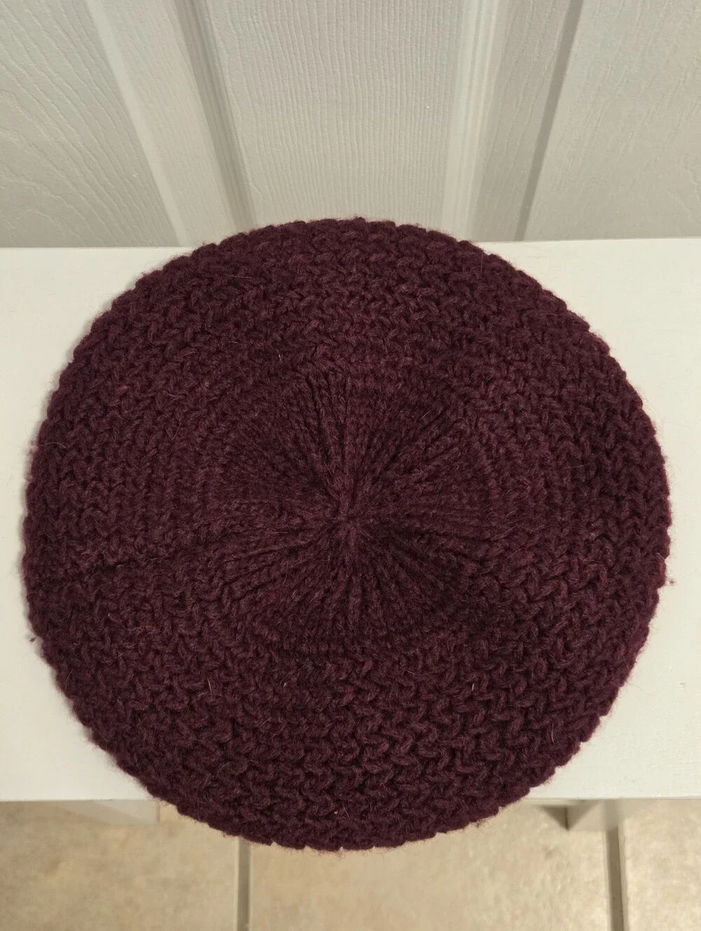 Lauren Ralph Lauren Basket Knit Beret Style Beanie Hat - Vintage, Retro